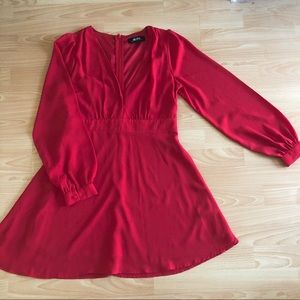 Red party dress